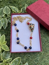 Collana Anfora  in ceramica di Caltagirone  Sicily Pietre Dure Artigianale
