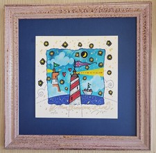 Andrea  Agostini Serigrafia Il mare accarezza il cuore