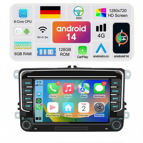 128g carplay per - per, vw