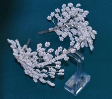 Cerchietto bianco con perline