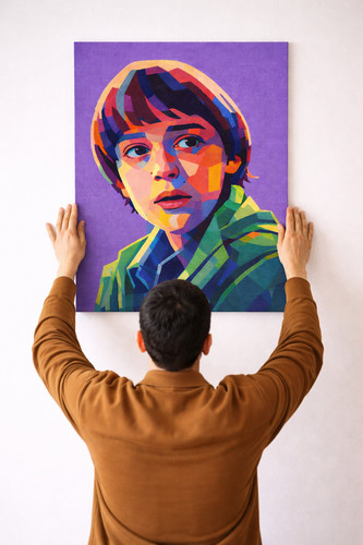 Quadro dipinto mano - , stranger