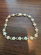 Bracciale Tiffany & Co. Heart Link Argento Sterling 925 Vintage USATO Autenti...