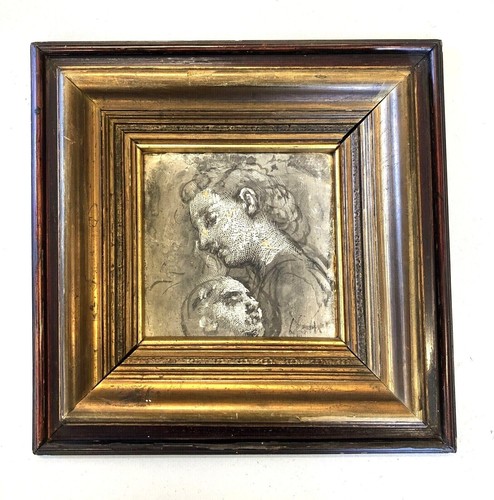 Antico disegno tecnica mista - tecnica,