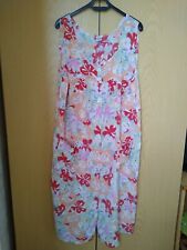 Vestito fiori donna taglia grande misto seta fresco estivo mare mattina abito