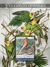 Foglio timbro EXTINCT BIRDS