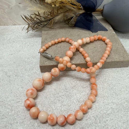 Collana corallo rosa vintage - collana,