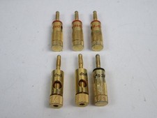 3 coppie connettori spine a banana DSD placcati oro impianto hifi amplificatori