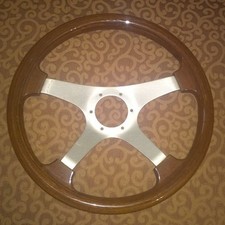 Veicoli/Ricambi/Auto"VOLANTE STERZO RADICA E ACCIAIO DIAMETRO CM.35/FORO CM.6"