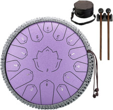 Steel Tongue Drum 13 Pollici 15 Note C Strumenti a Percussioni Maggiore, Steel Drum Mu