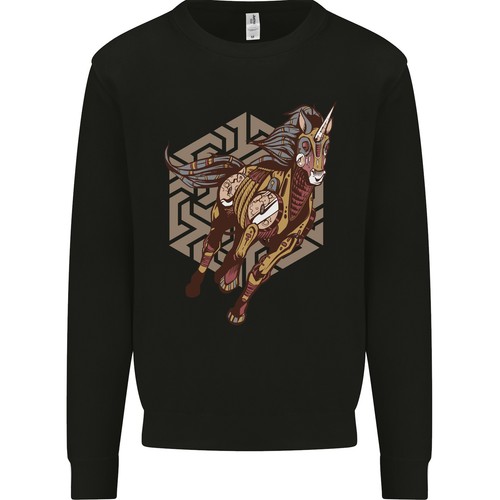 Felpa steampunk con unicorno - con,