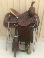 Barrel/Western Pleasure Trail Co Reining intagliato a mano sella 16" tutte...