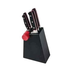 Ceppo Coltelli con Affila Coltelli Integrato 5 Coltelli In acciaio inox Brandani