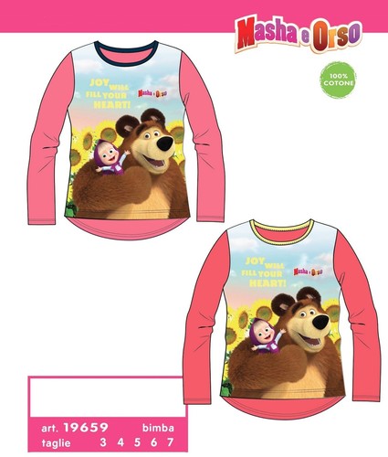 Masha orso maglia maglietta - masha,