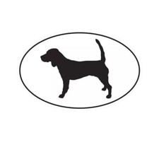 Beagle Euro Oval Sticker Decal