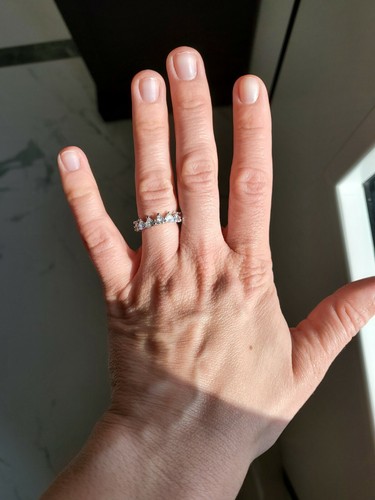 Anello fede zirconi argento - fede,