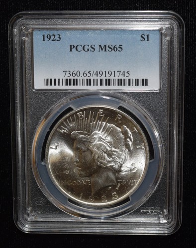 1923 pcgs ms65 1 dollaro - $1,