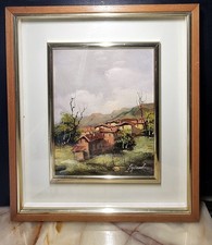 Dipinto d'epoca,paesaggio olio