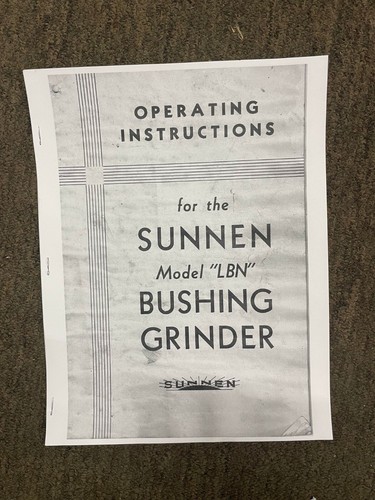 Sunnen model lbn bushing - sunnen, "lbn"