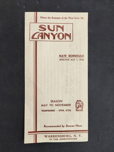 1946 vintage sun canyon - sun,