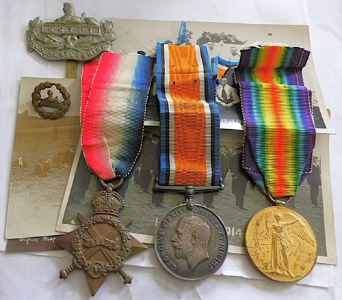 Ww1 1914 star trio - ww1,