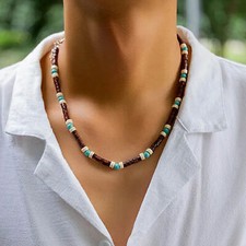 Uomo legno perlina cocco shell