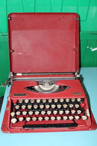 Macchina scrivere rosso - macchina,