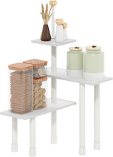 Turn-N-Tube Scaffale Organizer Da Bancone Angolare Multiuso a 3 Livelli, Bianco/