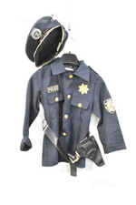 Vestito Carnevale Divisa Poliziotto 3 Pezzi Blu 140 Cm