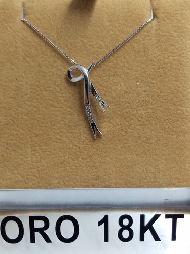 Collana oro bianco 750 18 - bianco,