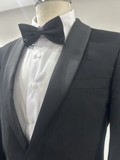 SMOKING UOMO NERO COLLO SCIALLATO MADE IN ITALY 46 48 50 52 54 56 58 CERIMONIA .