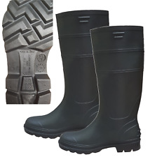 Stivali lunghi gomma Uomo Pvc impermeabili antiscivolo Verde Petrolio Misura 45