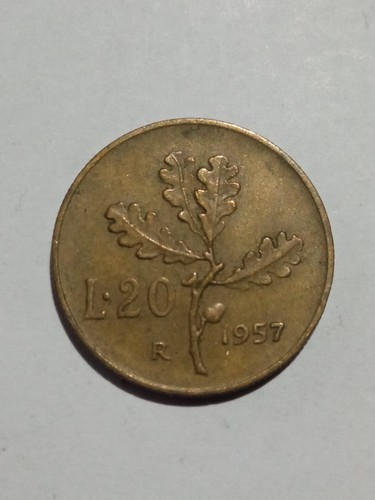 Moneta italiana lire - 20, del