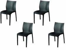 Set 4 sedie arredo giardino in
