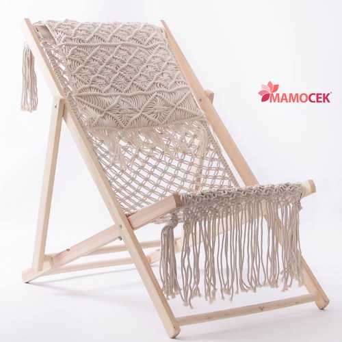 Sdraio sedia legno pino cotone - sedia,