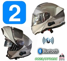 COPPIA  CASCHI MODULARI CON INTERFONO BLUETOOTH INEGRATO ORIGINE LOGIC BT