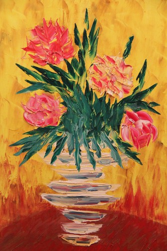 Quadro olio tela tecnica a - tela.,