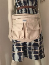 Borsa Zippo Tessuto Nylon Beige E Tracolla Sabbia Modello Messenger