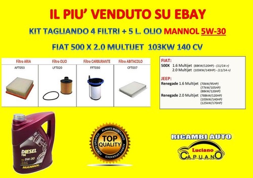 Kit tagliando fiat 500x - tagliando,