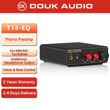 Douk Audio T14-EQ MM/MC Preamplificatore Phono Giradischi Vinile RIAA Preamp