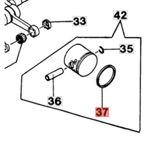 SEGMENTO FASCIA ELASTICA D.37X1,5 MOTOSEGA EFCO 131 132 132S