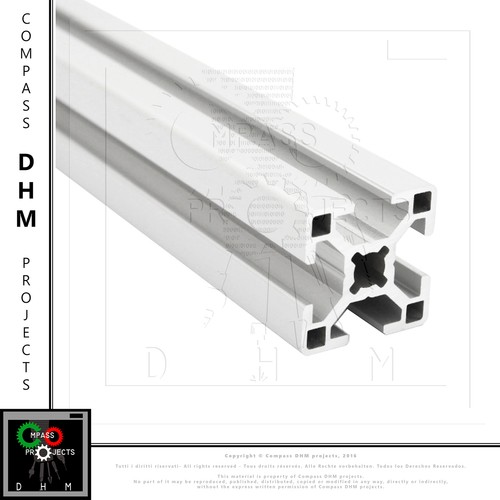 Profilo alluminio 40x40 - alluminio,