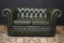 Divano / Sofa / Chesterfield Chester inglese UK / due posti / pelle verde cromo