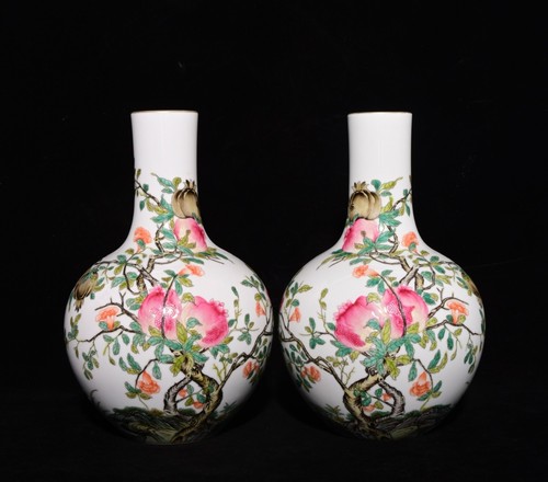 Pair bel vaso porcellana - a,
