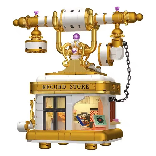 Telefono epoca blocchi - telefono, |