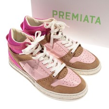 Sneakers Premiata nuove con scatola Mid Quinn taglia 39 7,5 US in bianco rosa e marrone