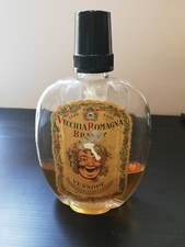 VECCHIA ROMAGNA BRANDY BUTON BOTTIGLIA LIQUORE DA COLLEZIONE VINTAGE ANNI 70