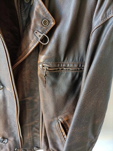 Giacca pelle vintage stile - giacca,