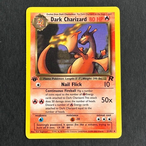 1st edition dark charizard - 1st,