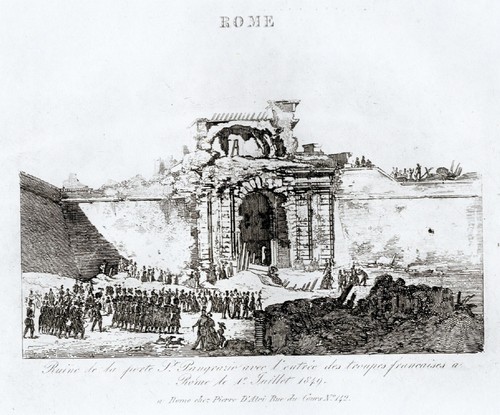 Porta pancrazio distrutta - s.,