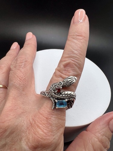 Anello serpente argento